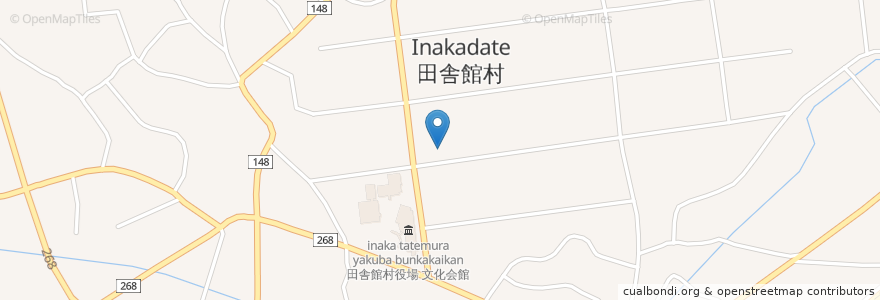Mapa de ubicacion de 田舎館村老人憩の家 en Japan, Präfektur Aomori, 南津軽郡, 田舎館村.