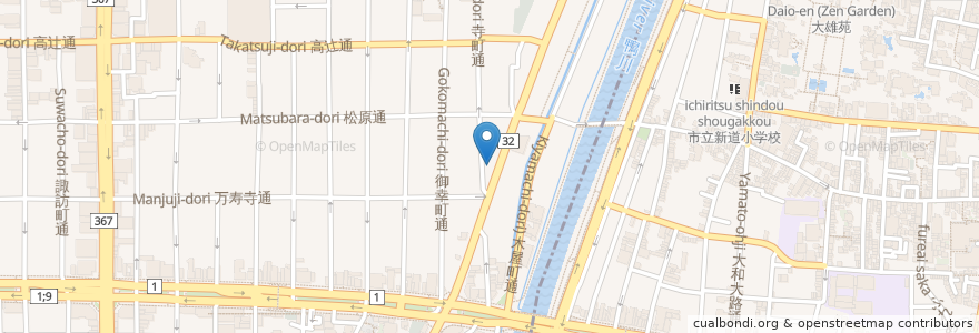 Mapa de ubicacion de Sugarhill Kyoto en Jepun, 京都府, 京都市, 下京区.