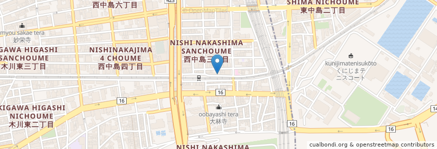 Mapa de ubicacion de にほんいち en ژاپن, 大阪府, 大阪市, 淀川区.