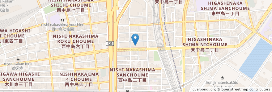 Mapa de ubicacion de 板前焼肉一笑 en Japon, Préfecture D'Osaka, 大阪市, 淀川区.