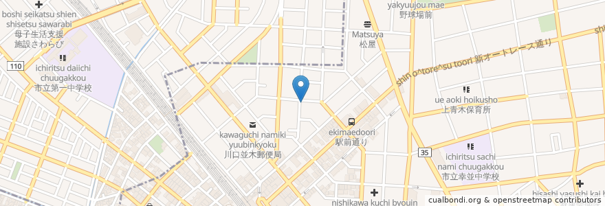 Mapa de ubicacion de 中国料理東天龜 en Japonya, 埼玉県.