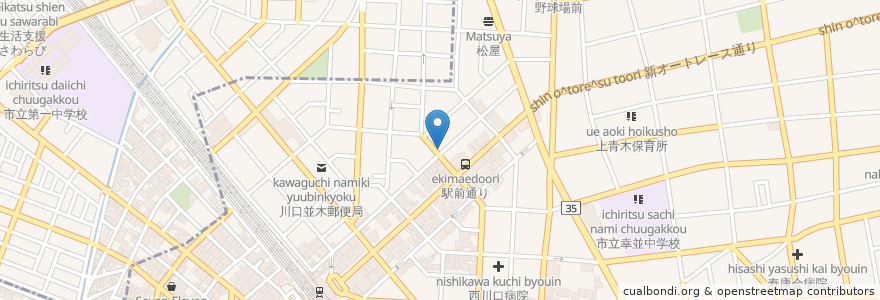Mapa de ubicacion de アパンディン en Япония, Сайтама, 川口市.