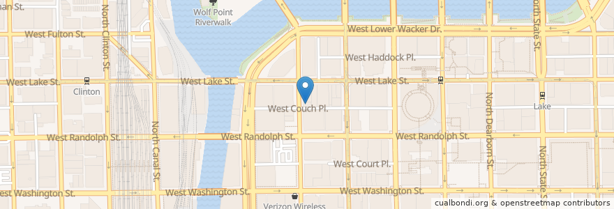 Mapa de ubicacion de 5411 Empanadas - Loop en Estados Unidos Da América, Illinois, Chicago.