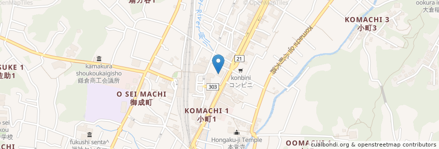 Mapa de ubicacion de 鎌倉山下飯店 en 일본, 가나가와현, 鎌倉市.