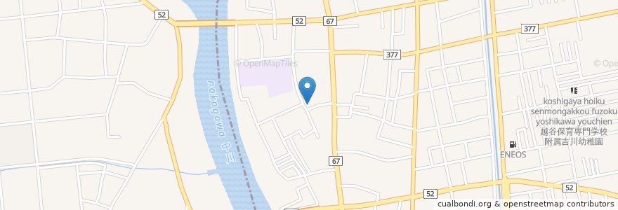 Mapa de ubicacion de 松の湯 en Japão, 埼玉県, 吉川市.