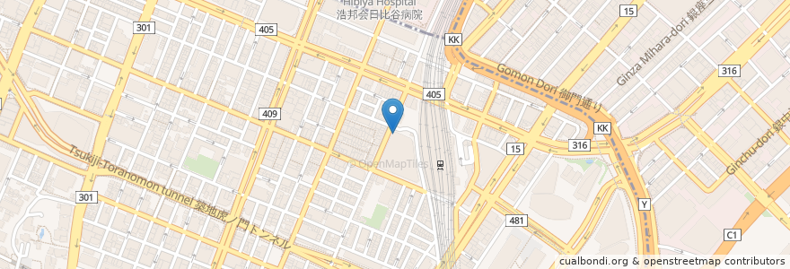 Mapa de ubicacion de からやま en Japan, Tokio, 港区.
