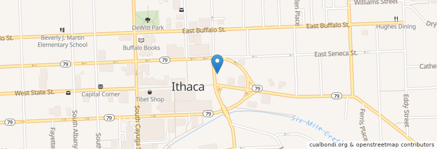 Mapa de ubicacion de Ithaca Ale House en 미국, 뉴욕, Tompkins County, Ithaca Town, Ithaca.