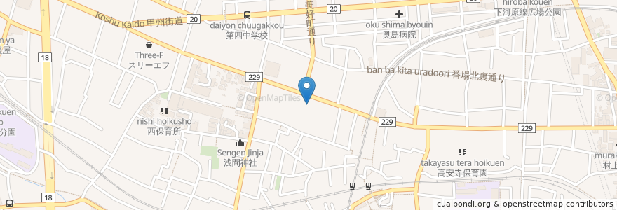 Mapa de ubicacion de 聖マルコ教会 en Japon, Tokyo, 府中市.