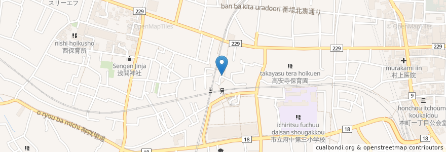 Mapa de ubicacion de Cona en Japonya, 東京都, 府中市.