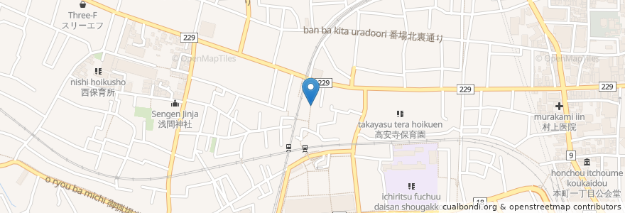 Mapa de ubicacion de カトレア en 日本, 東京都, 府中市.