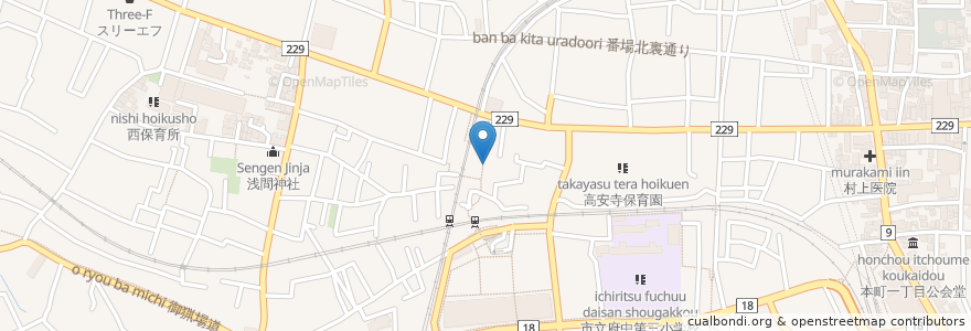 Mapa de ubicacion de らーめん花月 en Japão, Tóquio, 府中市.
