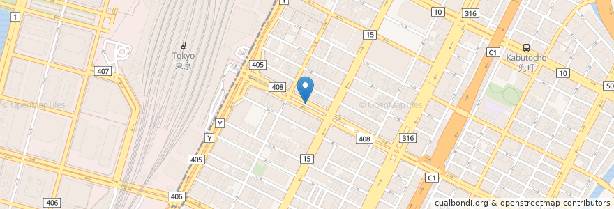 Mapa de ubicacion de アロマ珈琲 en Japan, Tokyo, Chuo.