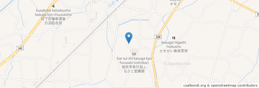 Mapa de ubicacion de 笛吹市春日居福祉会館;やまゆりの湯 en ژاپن, 山梨県, 笛吹市.