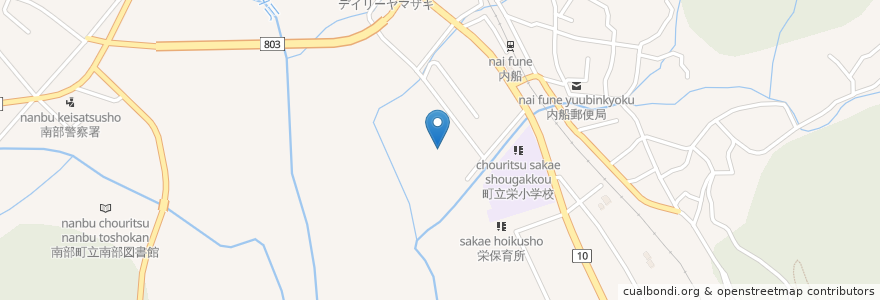 Mapa de ubicacion de なんぶの湯 en Japón, Prefectura De Yamanashi, 南巨摩郡, 南部町.