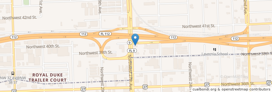 Mapa de ubicacion de Taco Bell en ایالات متحده آمریکا, فلوریدا, شهرستان میامی-دید، فلوریدا.