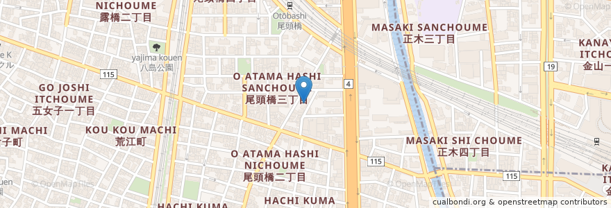 Mapa de ubicacion de 名古屋鍼灸学校 en اليابان, 愛知県, 名古屋市, 中川区.
