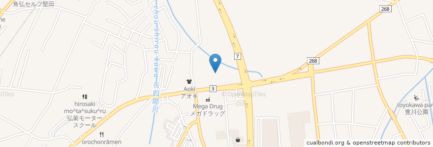 Mapa de ubicacion de 弘前小野病院 en Jepun, 青森県, 弘前市.