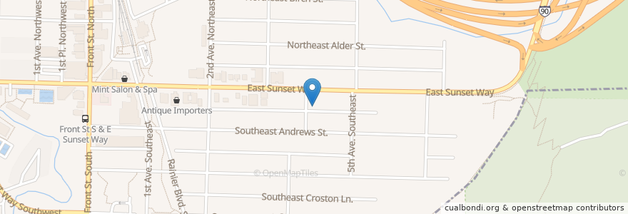 Mapa de ubicacion de Mountain View Baptist Church en United States, Washington, King County, Issaquah.