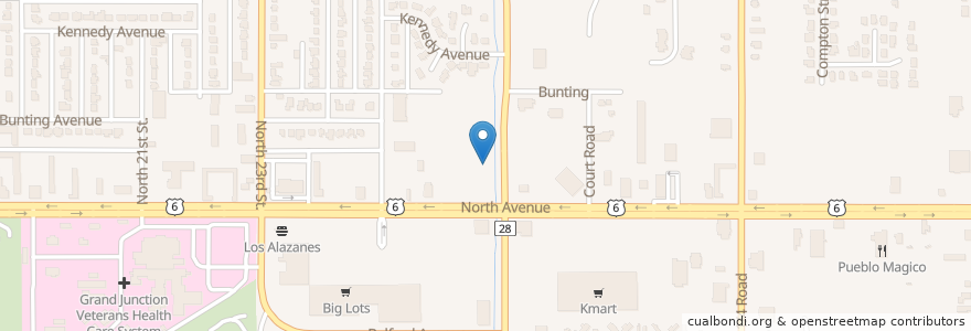 Mapa de ubicacion de Comfort Dental en United States, Colorado, Mesa County, Grand Junction.
