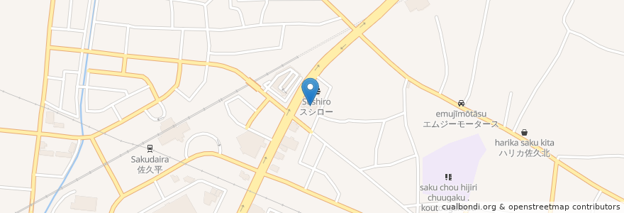 Mapa de ubicacion de コート・ダジュール en Japón, Prefectura De Nagano, 佐久市.