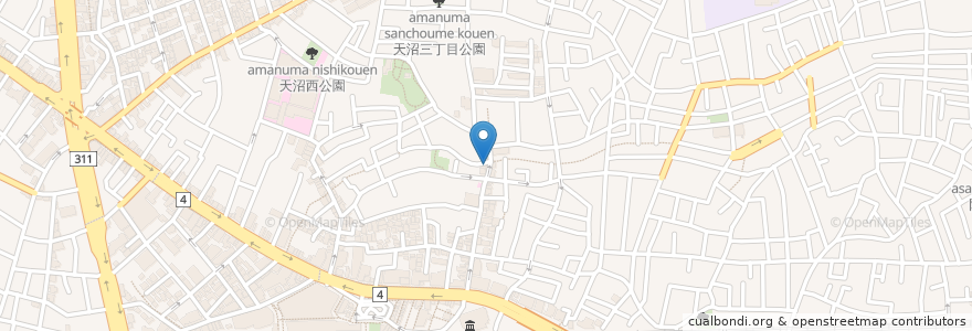 Mapa de ubicacion de カレー赤と黒 en 日本, 东京都/東京都, 杉並区.