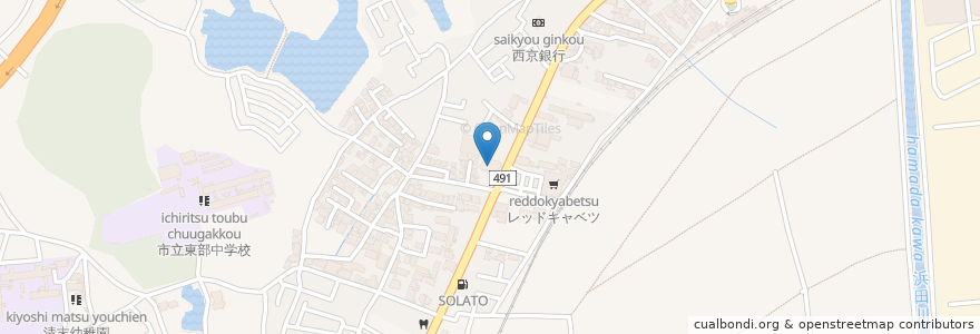 Mapa de ubicacion de 旨い麺焼 やきそばや en Japão, 山口県, 下関市.