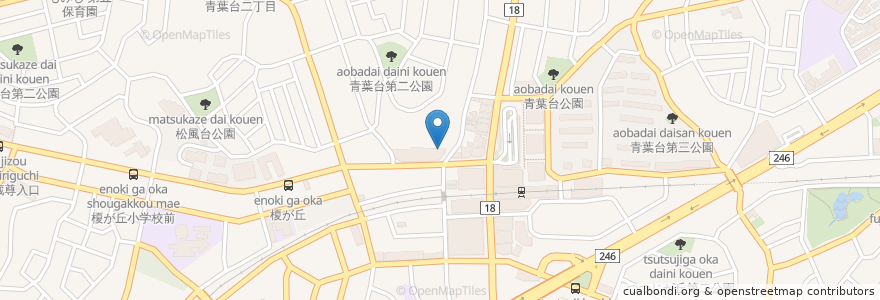 Mapa de ubicacion de カラオケまねきねこ en Japan, Kanagawa Prefecture, Yokohama, Aoba Ward.