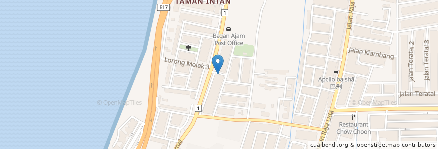 Mapa de ubicacion de AmBank en Malaysia, Pulau Pinang, Seberang Perai, Seberang Perai Utara.
