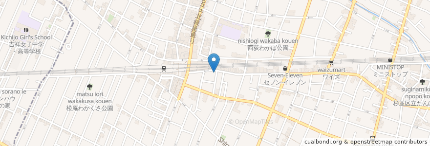 Mapa de ubicacion de 30+1 en Japan, 東京都, 杉並区.