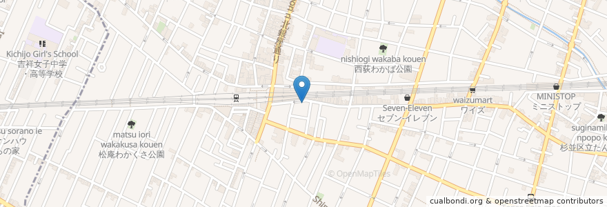 Mapa de ubicacion de 松月庵 en Япония, Токио, Сугинами.