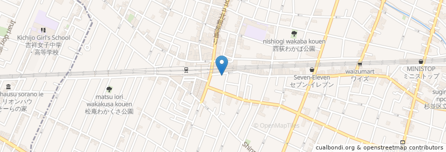 Mapa de ubicacion de 中華料理２１ en Japonya, 東京都, 杉並区.
