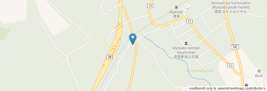 Mapa de ubicacion de パスタと肴 Morimoto en ژاپن, 山梨県, 北杜市.