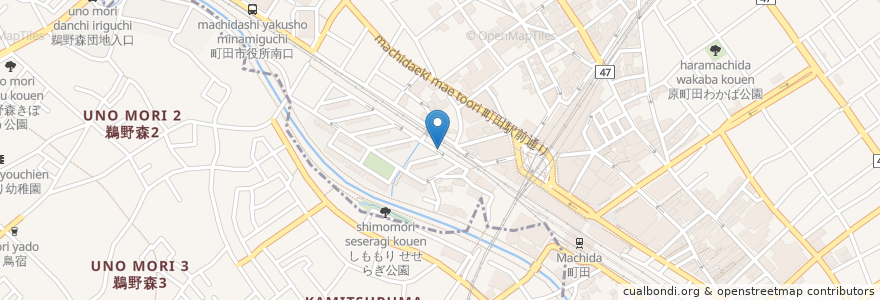 Mapa de ubicacion de 町田駅森野第3自転車駐車場 en Japonya, 東京都, 町田市.