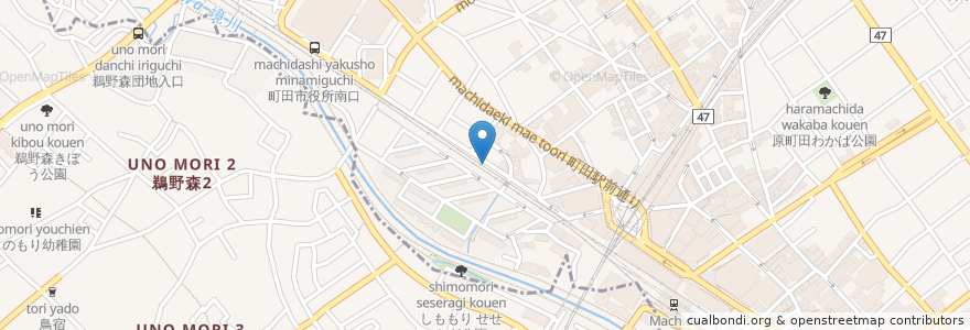 Mapa de ubicacion de 町田駅森野第2バイク駐車場 en Jepun, 東京都, 町田市.