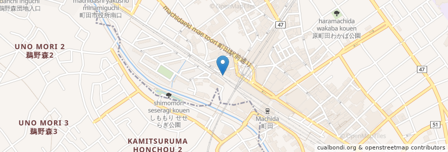 Mapa de ubicacion de 町田駅森野第2自転車駐車場 en Japan, Tokyo, Machida.