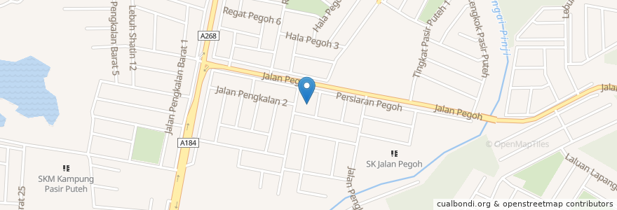 Mapa de ubicacion de Masjid Ibnu Salam en Malesia, Perak.