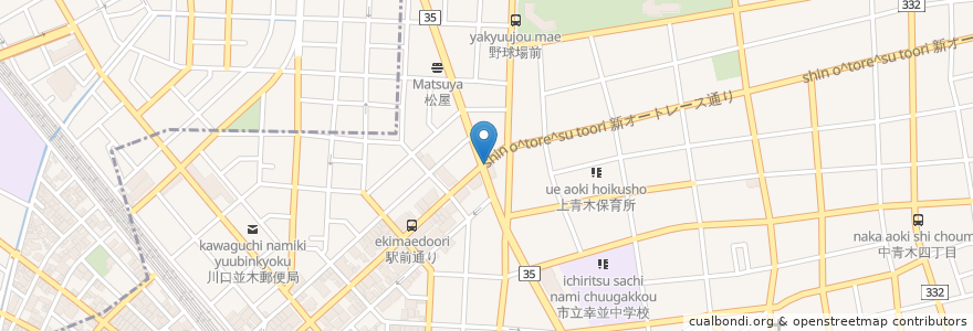 Mapa de ubicacion de 郵便ポスト en اليابان, 埼玉県, 川口市.