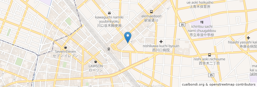 Mapa de ubicacion de 郵便ポスト en Japan, Saitama Prefecture, Kawaguchi.
