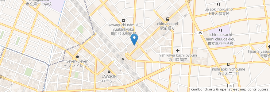 Mapa de ubicacion de 武蔵野銀行 en Япония, Сайтама.