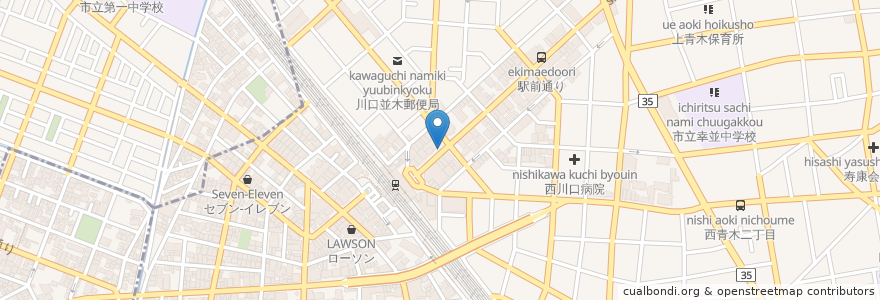 Mapa de ubicacion de 郵便ポスト en اليابان, 埼玉県, 川口市.