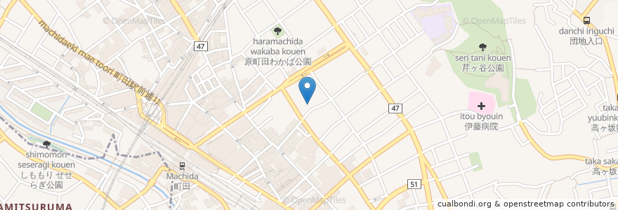Mapa de ubicacion de 稲垣耳鼻咽喉科 en Japan, Tokyo, Machida.