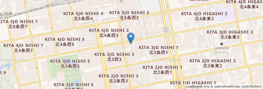 Mapa de ubicacion de Nippon rent a car en Japón, Prefectura De Hokkaidō, 石狩振興局, Sapporo, 中央区.
