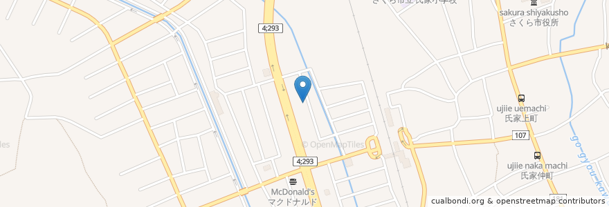 Mapa de ubicacion de だいにんぐ なごみ en Japon, Préfecture De Tochigi, さくら市.