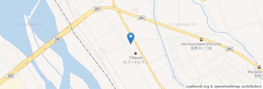 Mapa de ubicacion de 三元閣 en 日本, 栃木県, 櫻市.
