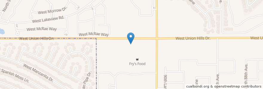 Mapa de ubicacion de Frys Fuel Station en Amerika Syarikat, Arizona, Maricopa County, Peoria.