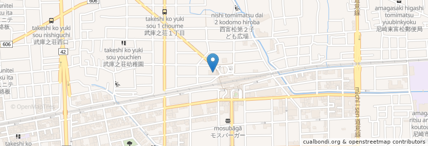Mapa de ubicacion de 三井住友銀行 en Japão, 兵庫県, 尼崎市.