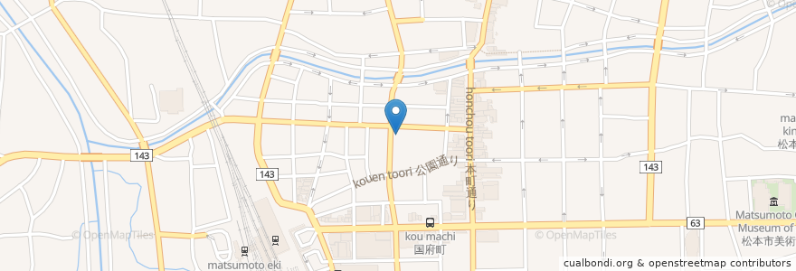 Mapa de ubicacion de ガスト en Jepun, 長野県, 松本市.