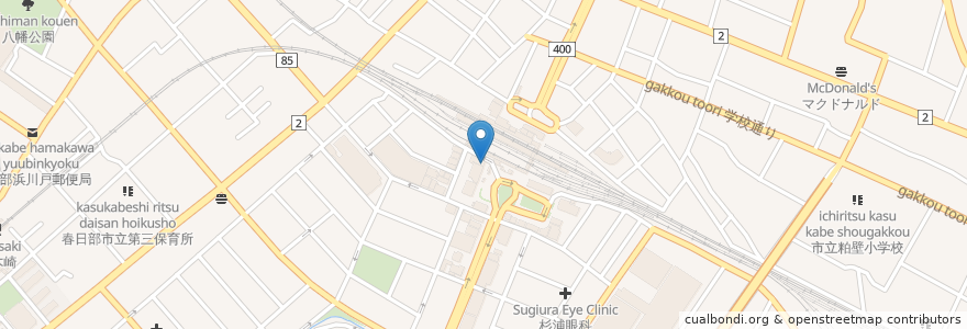 Mapa de ubicacion de バワードラッグワンズ en اليابان, 埼玉県, 春日部市.