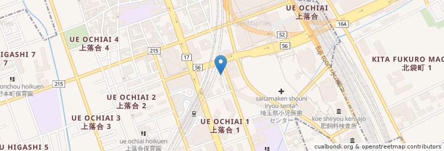 Mapa de ubicacion de 神明神社 en Japonya, 埼玉県, さいたま市, 中央区.