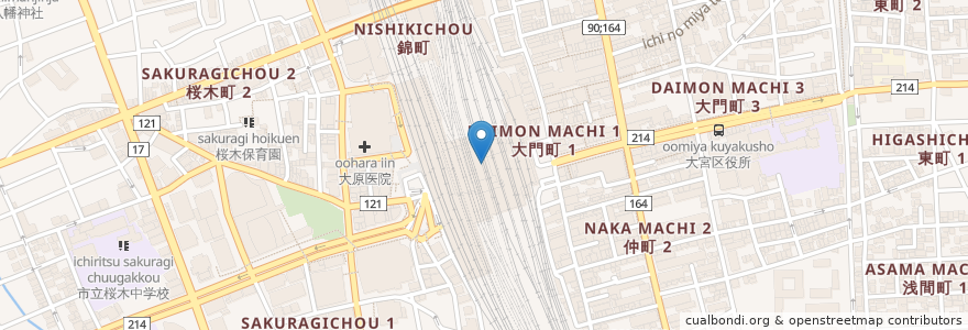 Mapa de ubicacion de ラ・ヴォーリアマッタ  ルミネ大宮店 en ژاپن, 埼玉県, さいたま市, 大宮区.